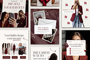 Burgundy Instagram Posts & Carousels, a Social Media Template by SwitzerShop (Thumbnail 6 of 9)