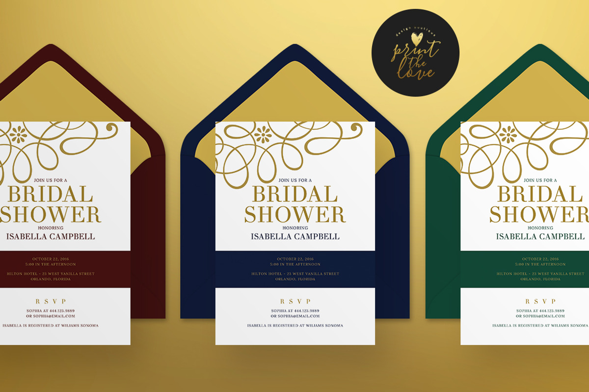 Bridal Shower Invitation - Isabella, an Invitation Template by Print The Love Boutique (Photo 1 of 3)