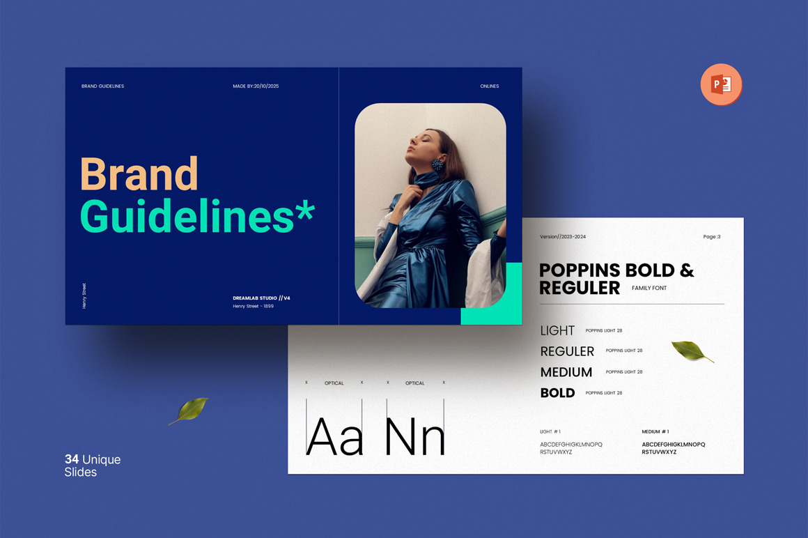 Brand Guidelines Presentation by DreamLab  Creative Market