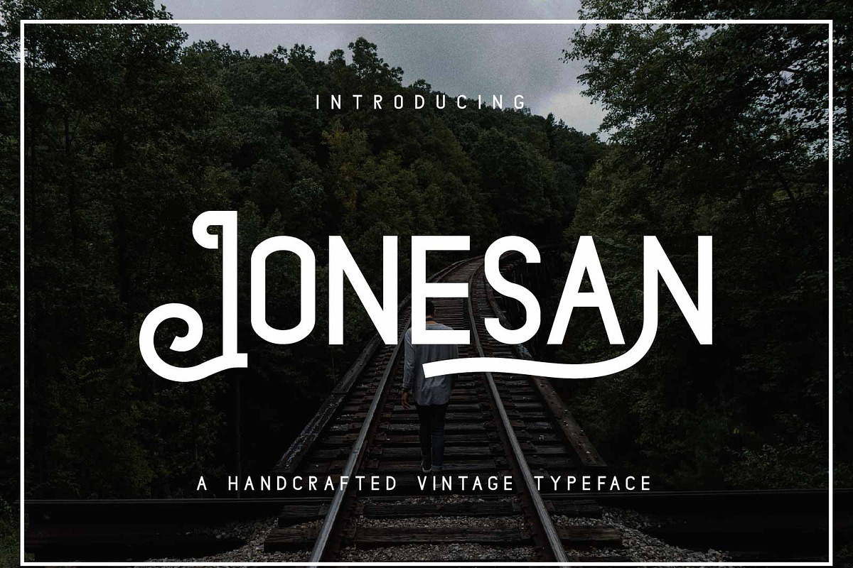 Jonesan | Display Vintage Font, a Sans Serif Font by MustofaCreative (Photo 1 of 5)