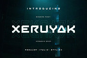 XERUYAK FONT, a Sans Serif Font by Kreabie (Thumbnail 1 of 5)