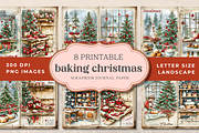 Baking Christmas Scrapbook Pages, a Background Graphic by Traveling Designer (Thumbnail 1 of 3)