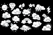 Weather Icon Clipart Coloring, an Object Illustration by Inkley Studio (Thumbnail 2 of 3)