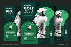 Golf Tournament Flyer Template - PSD, a Flyer Template by Satgur Graphic Design
