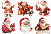 Watercolor Santa Claus Clipart, an Illustration by Craft Nest (Thumbnail 5 of 6)