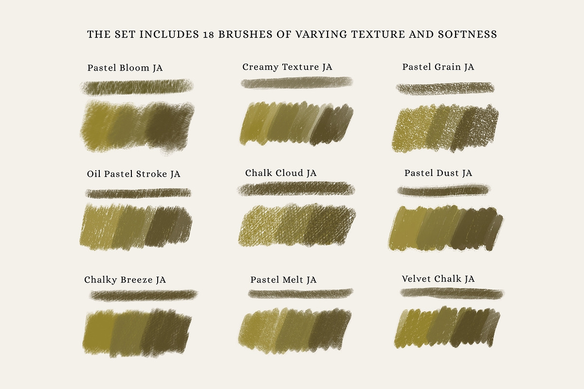Procreate Oil Pastel Brushes, a Brush Add-On by Jenteva Art (Photo 3 of 16)