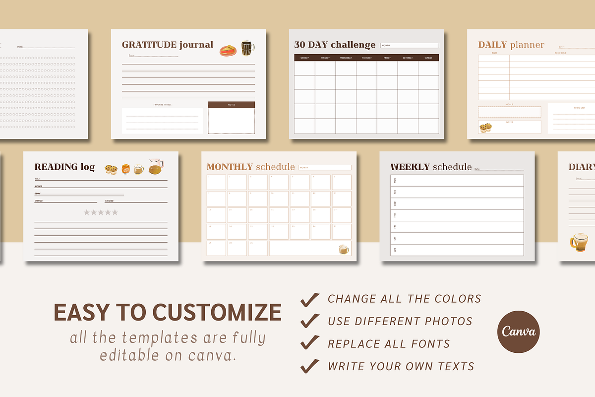 PLANNER CANVA TEMPLATE, a Stationery Template by The Little Lily Studio (Photo 5 of 5)