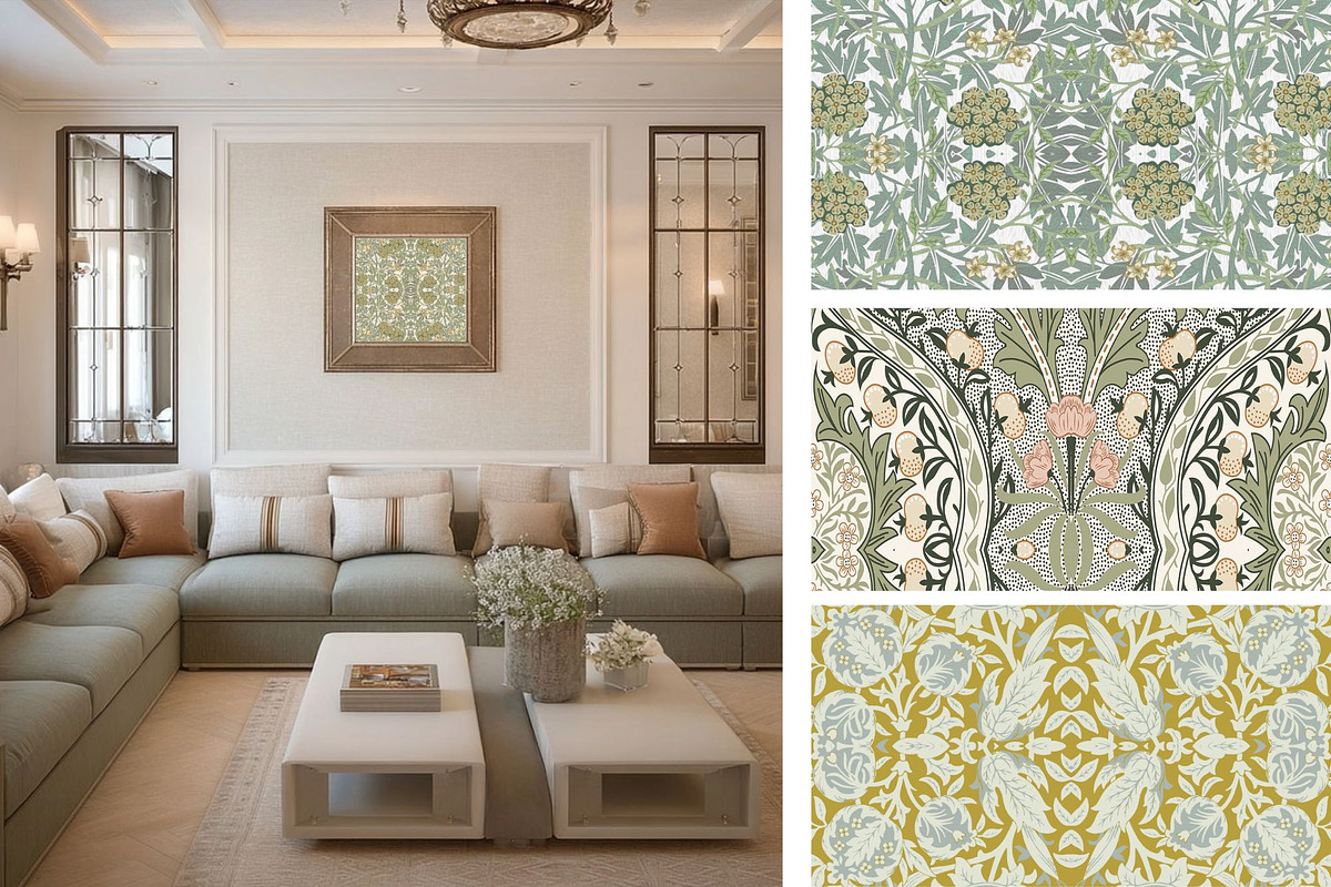 William Morris Seamless Patter 13, a Pattern Graphic by ARTOZEN DIGITAL (Photo 10 of 19)