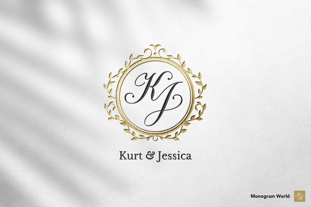 Wedding Monogram KJ, a Branding & Logo Template by Monogram World