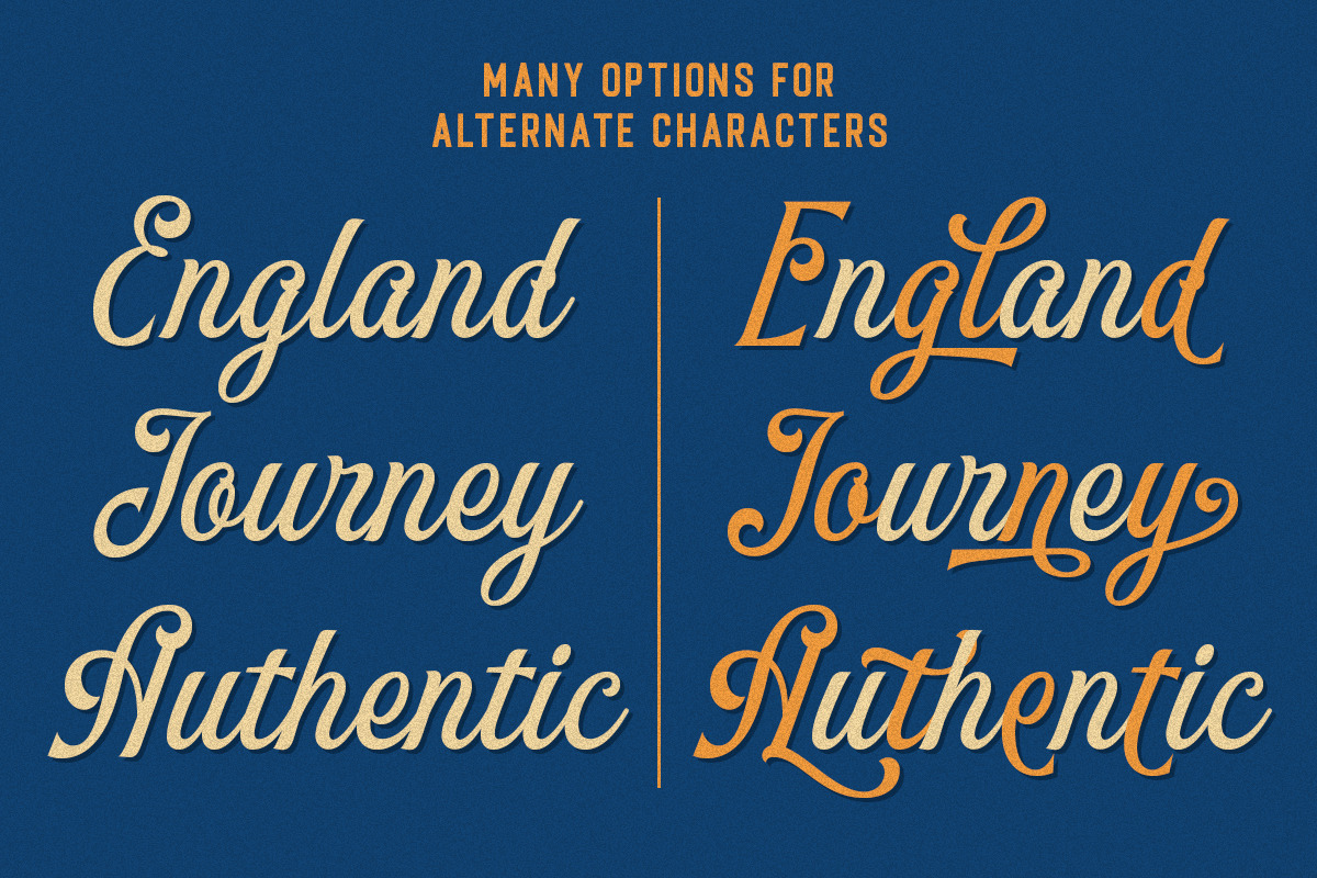 Mitograph - Display Script Font, a Script Font by Letterhend Studio (Photo 3 of 9)
