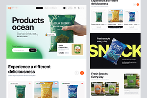 OceanSnack - Product eCommerce, a Landing Page Template by keffidesign