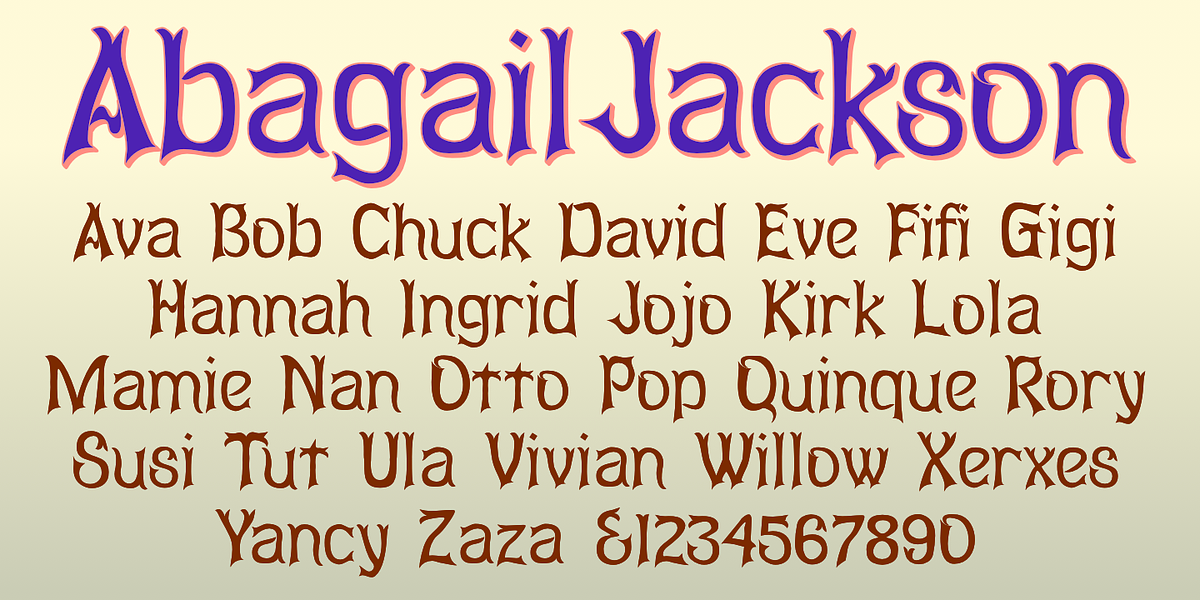 AbagailJackson, a Handwritten Font by Ingrimayne Type (Photo 3 of 6)