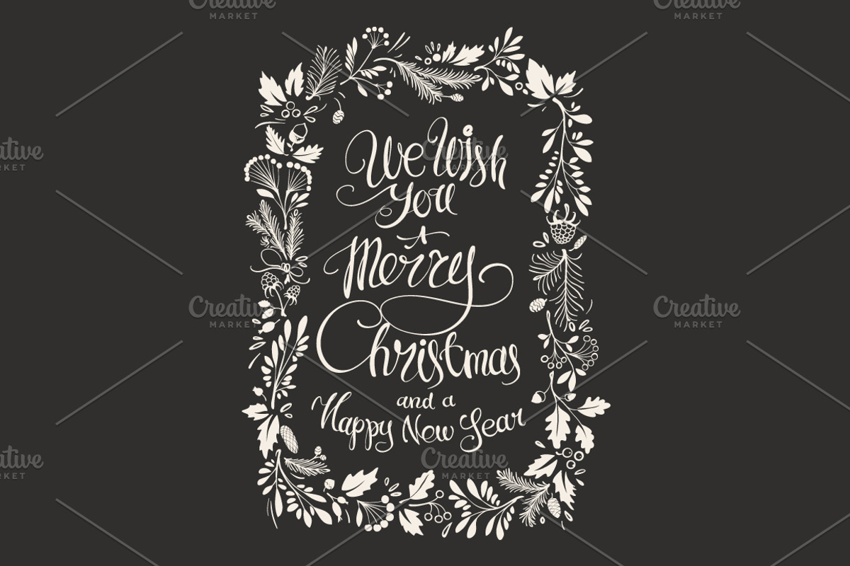 Christmas Hand-drawn Floral Decor, a Decorative Illustration by Adiemus (Photo 5 of 8)