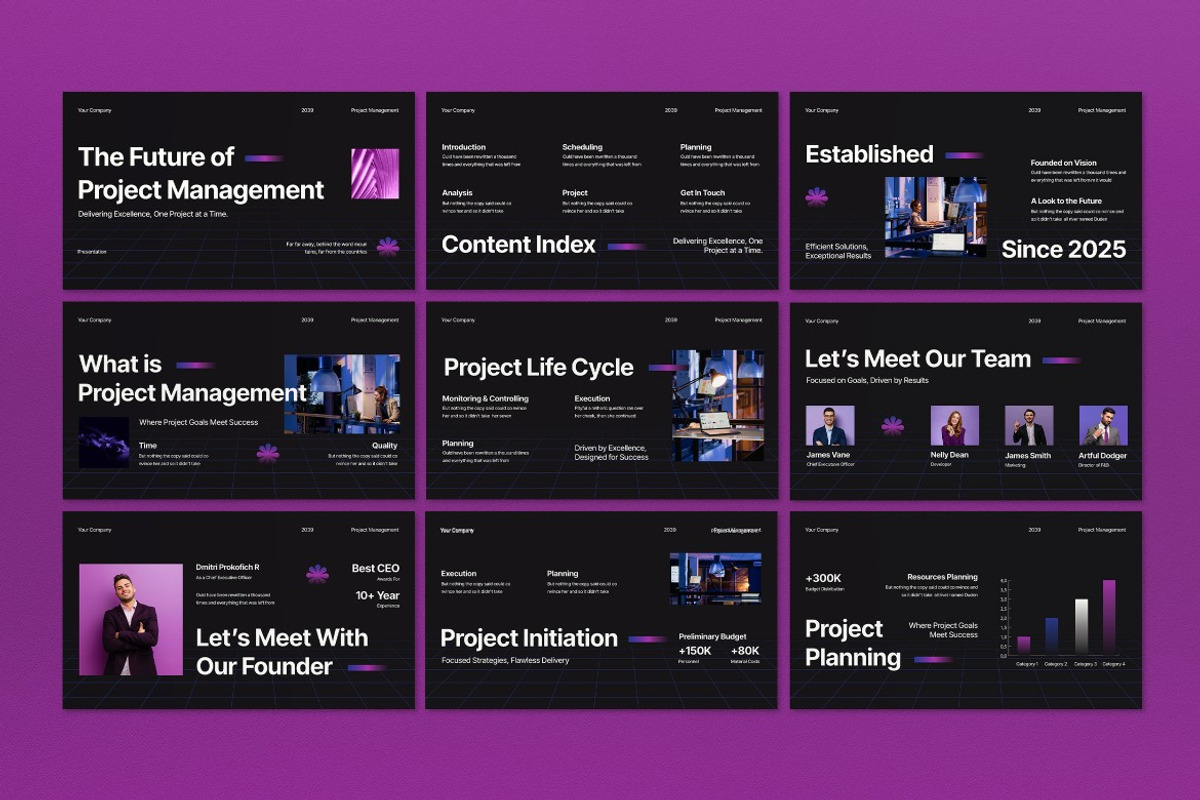 Project Management Google Slide, a Presentation Template by graphicook (Photo 2 of 5)