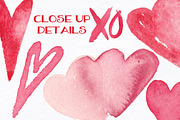 Watercolor Valentine Hearts and XOs, a Decorative Illustration by La Bella Rue (Thumbnail 3 of 3)