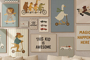 100 Retro Kids Room Prints Bundle –, a Graphic by Malunio (Thumbnail 1 of 5)