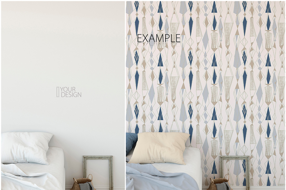 Wall & Frames Mockup - Bundle Vol 4, a Print Template by Yuri-U (Photo 11 of 32)