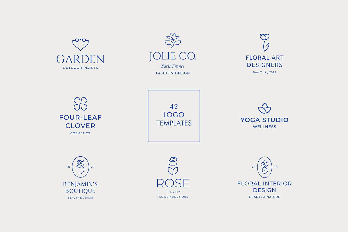 Botanical Logo Kit, a Branding & Logo Template by Paulina Sara Design (Photo 4 of 11)