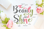 Beauty & Shine / Pretty Script, a Script Font by Java pep (Thumbnail 5 of 15)