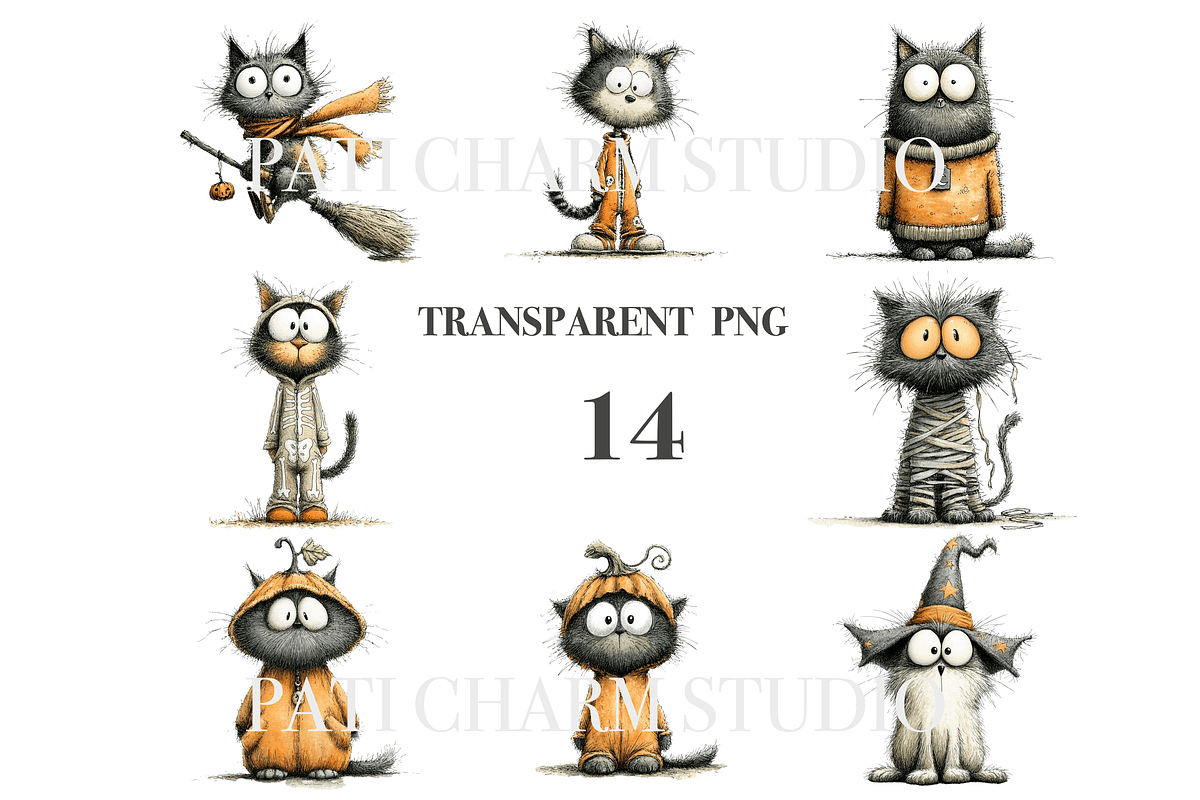 14 Quirky Cat, an Animal Illustration by Pati Charm Studio (Photo 3 of 8)