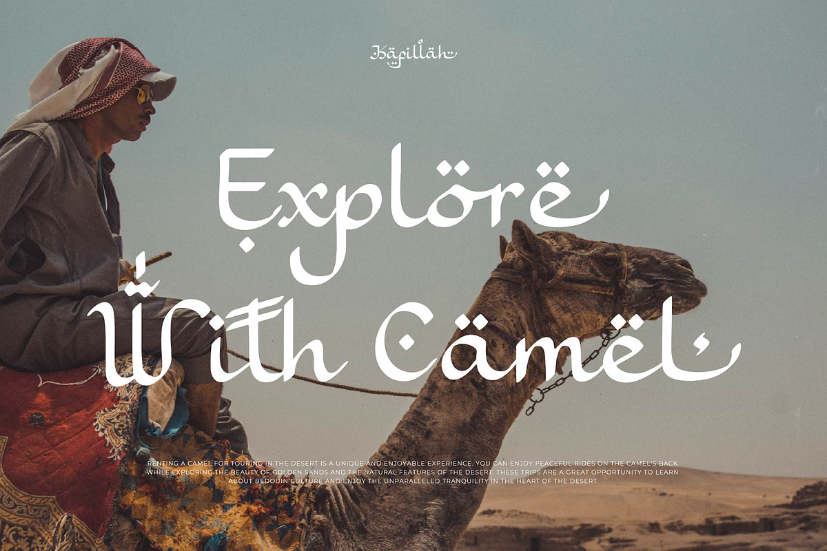 Kafillah | Arabic Style Typeface, a Script Font by Denustudios (Photo 2 of 15)