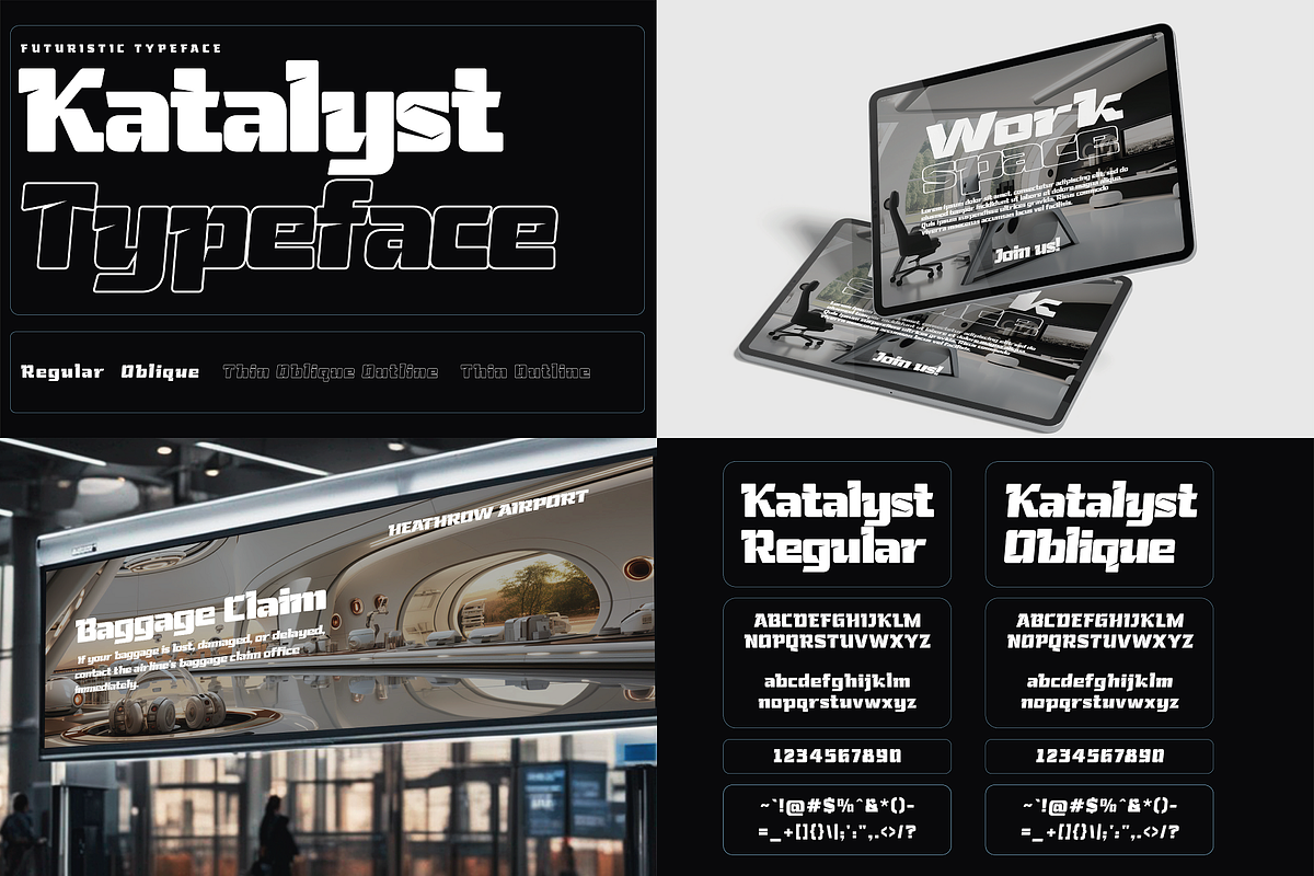 Futuristic Font Bundle - 93 Fonts!, a Sans Serif Font by HipFonts (Photo 4 of 13)