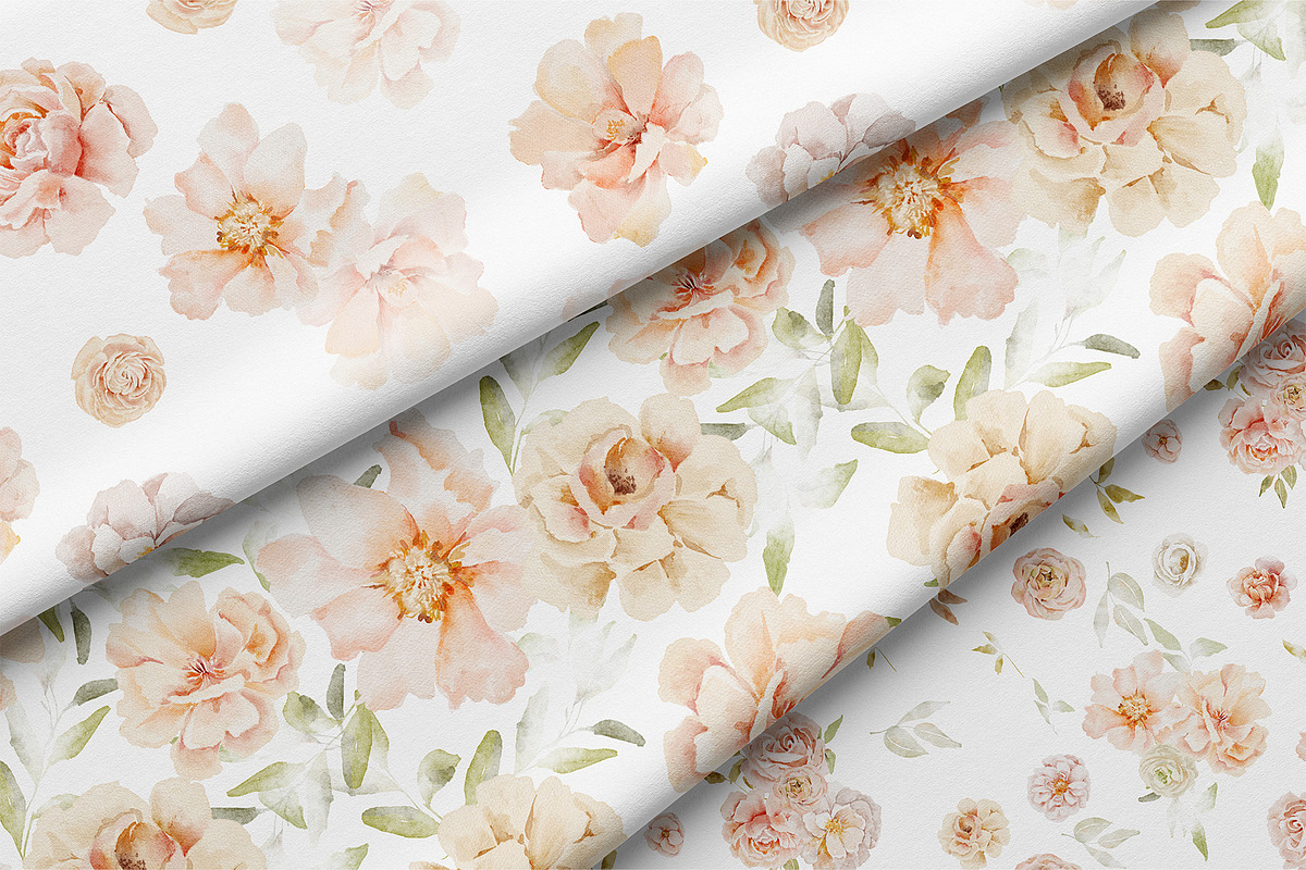 Peach watercolor flowers collection, a Decorative Illustration by Grace Noboa Illustrations (Photo 10 of 10)