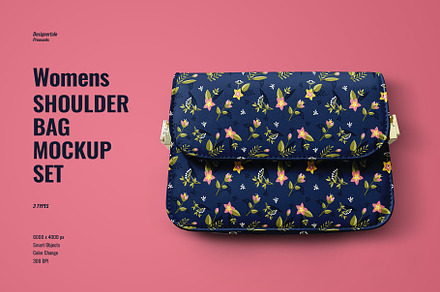 Women Shoulder Bag Mockup Set