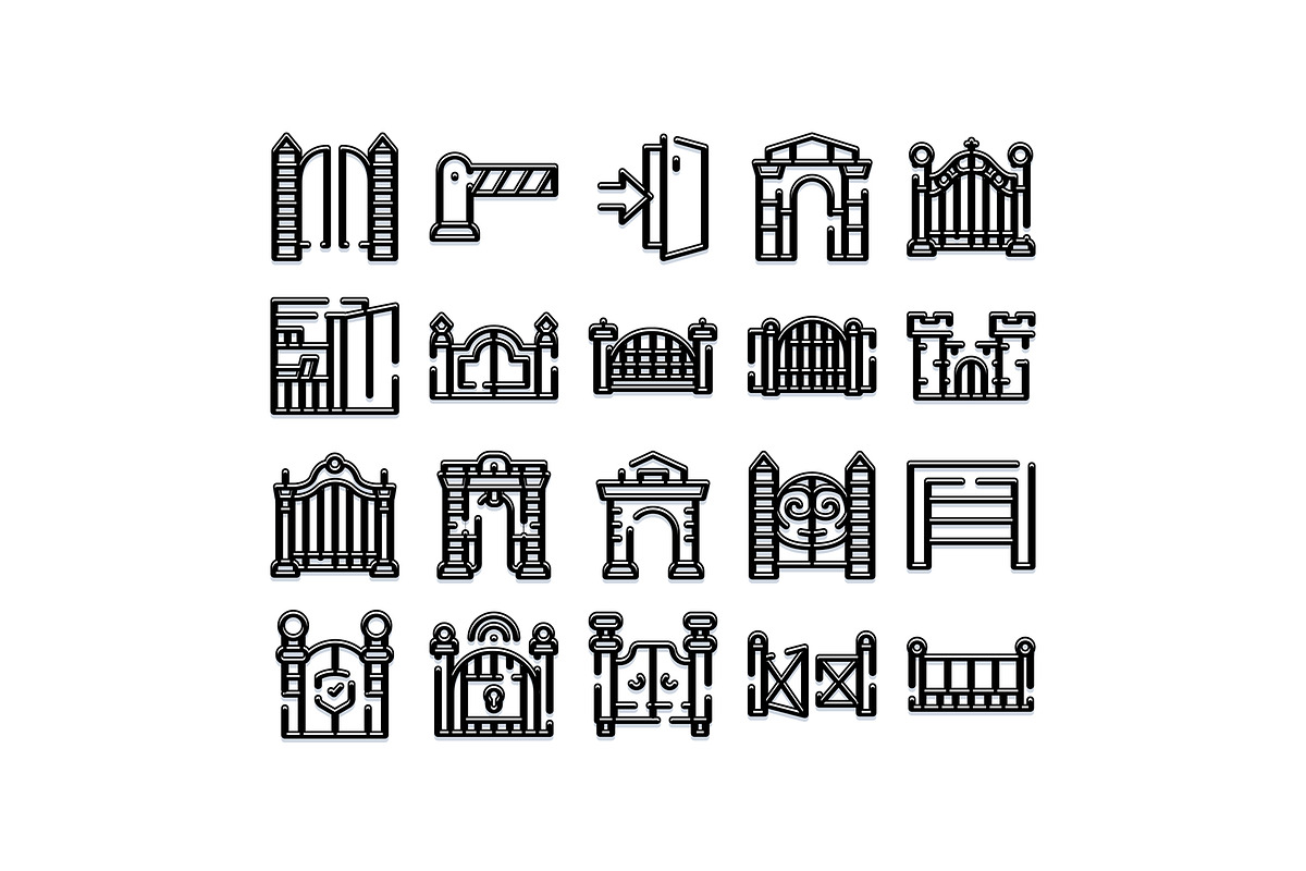 Gate icons set for property and, an Object Graphic by pikepicture (Photo 1 of 3)