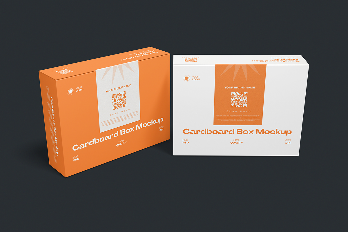Cardboard Box Mockup, a Packaging Mockup by DSNA Mockup (Photo 2 of 5)