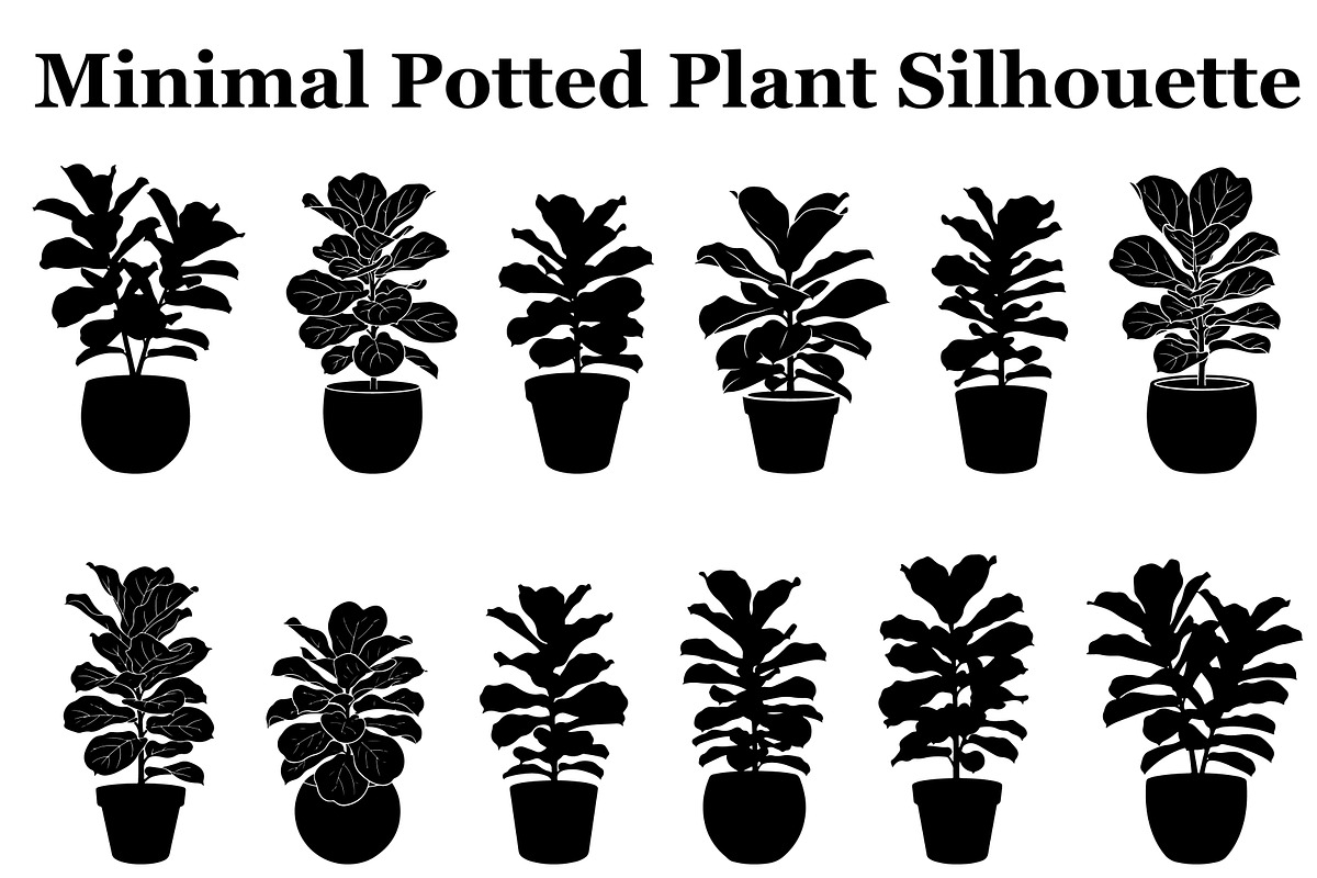 Minimal Potted Plant Silhouette, a Graphic by Artivon (Photo 1 of 10)