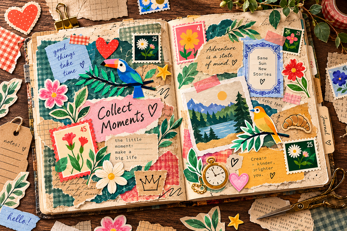 Paper Cut-Out Scrapbook Bundle, a Decorative Illustration by Anna Studio (Photo 2 of 28)