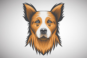 Portrait of a Welsh Corgi Dog, an Animal Illustration by Ghagra