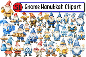 Gnome Hanukkah Clipart, an Illustration by Design Market