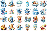 Cute Teddy Bear Baby Shower Clipart, an Illustration by Sublimation Artist (Thumbnail 2 of 6)