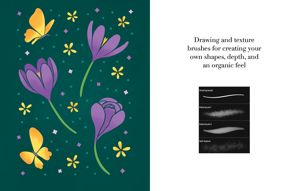 Spring Botanica for Procreate, a Brush Add-On by Pencil Twist (Photo 7 of 10)
