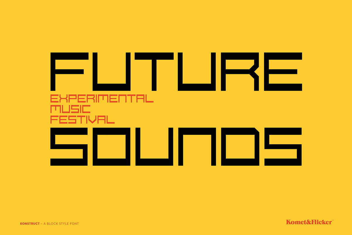 KONSTRUCT - A Block Style Font, a Sans Serif Font by Komet & Flicker (Photo 5 of 15)