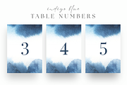 Printable indigo blue wedding number, a Stationery Template by Kolorata Art (Thumbnail 1 of 3)