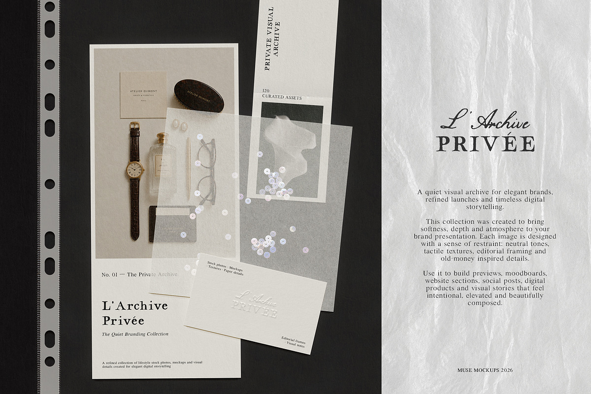L’Archive Privée Editorial Pics, a Background Graphic by Muse Mockups (Photo 2 of 19)
