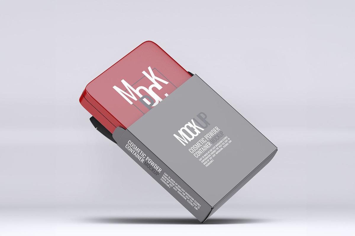Cosmetic Powder Container Mockup, a Packaging Mockup by Xtrahive (Photo 2 of 2)