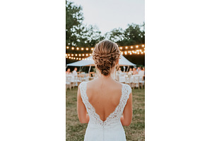 Blonde Bride in Lace Dress from, a Nature Photo by Lermont51