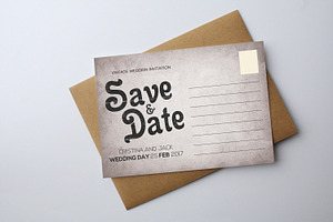 Save The Date Vintage Post Card