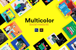 "Multicolor" social media kit