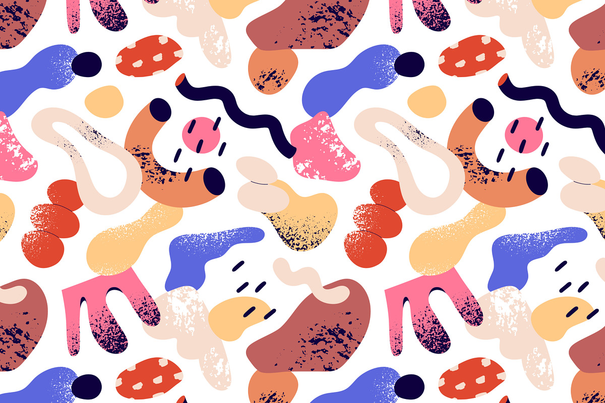 Abstract shape seamless patterns set, a Pattern Graphic by Good Studio (Photo 3 of 14)