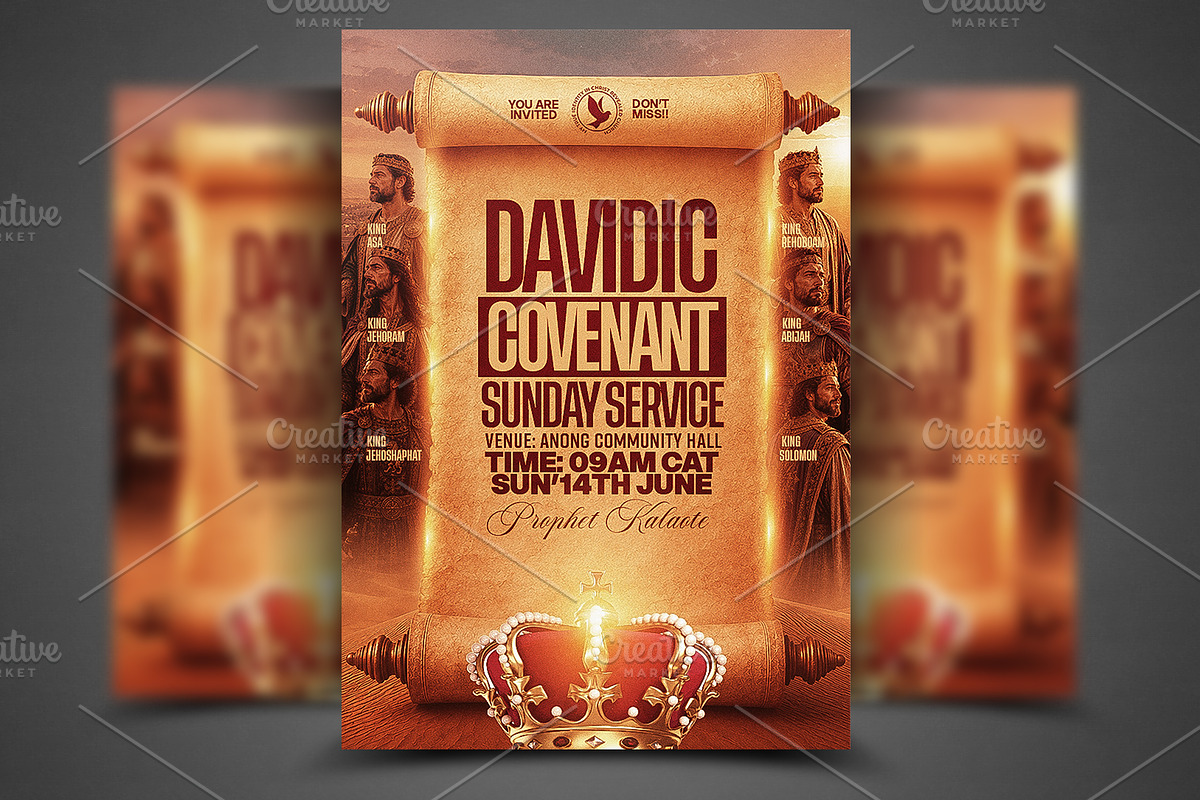 Davidic Covenant Church Flyer Templa, a Social Media Template by church flyer templates (Photo 1 of 10)