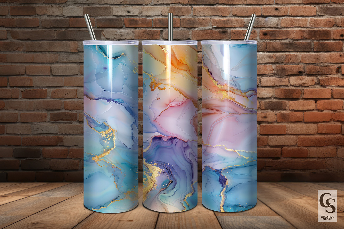 Pastel Alcohol Ink Marble Patterns