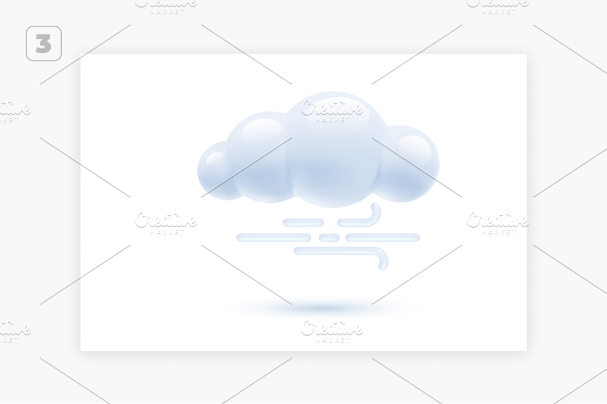 3D Weather Icons| Vector Set, an Object Graphic by wowomnom (Photo 3 of 4)