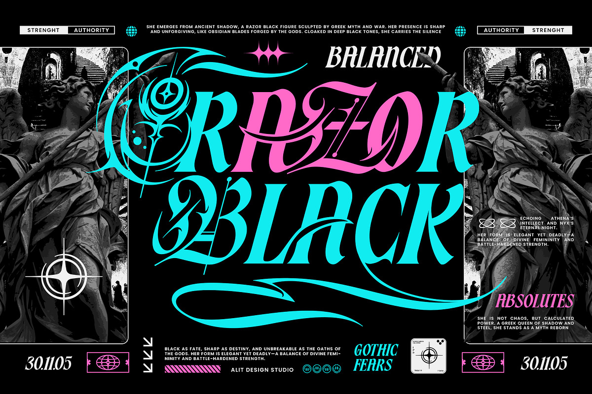 Gothic Ragged Typeface, a Blackletter Font by alit design (Photo 3 of 20)
