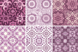 Mauve Mandala Seamless Patterns