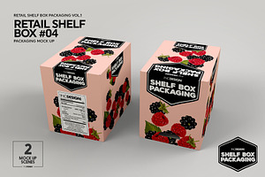 Retail Shelf Box 04 Packaging Mockup